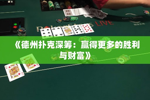 《德州撲克深籌：贏得更多的勝利與財(cái)富》